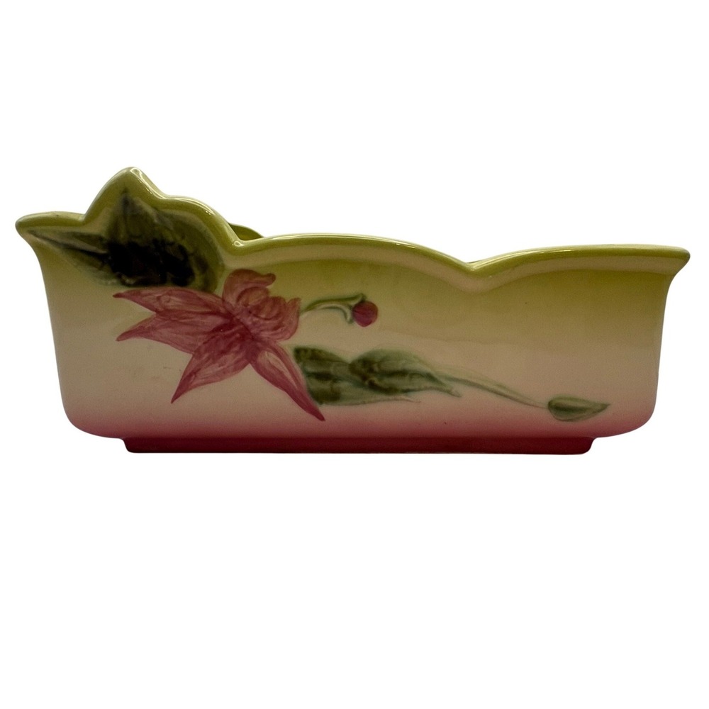 Vintage Hull Art Pottery Woodland Planter W13 9" Window Box Pink Chartreuse USA